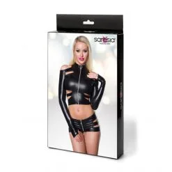 Saresia Ensemble Wetlook 2 Pièces -Sextoy Soldes ensemble wetlook 2 pieces 4