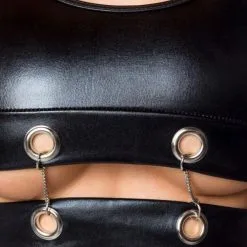 Saresia Ensemble Wetlook 3 Pièces Œillets Et Chaîne -Sextoy Soldes ensemble wetlook 3 pieces oeillets et chaine 3