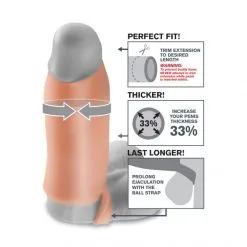 Pipedream Gaine à Pénis Ouverte Real Feel Enhancer XL X-Tensions -Sextoy Soldes gaine a penis real feel enhancer xl x tensions 03