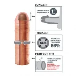 Pipedream Gaine à Pénis Mega 1" X-Tensions -Sextoy Soldes gaine penis mega1 xtensions pipedream3