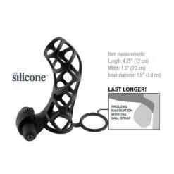 Pipedream Gaine à Pénis Vibrante Extreme Silicone Power Cage -Sextoy Soldes gaine power cage pipedream noir4