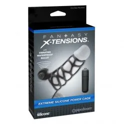 Pipedream Gaine à Pénis Vibrante Extreme Silicone Power Cage -Sextoy Soldes gaine power cage pipedream noir5