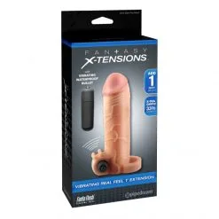 Pipedream Gaine à Pénis Vibrante Real Feel 1" X-Tensions -Sextoy Soldes gaine vibrante real feel 1 pipedream5
