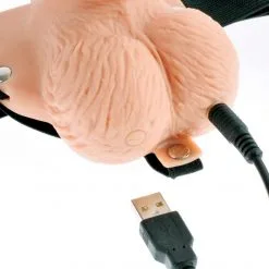 Pipedream Gode-Ceinture Creux Télécommandé 15 Cm -Sextoy Soldes gode ceinture creux telecommande fetish fantasy series 05