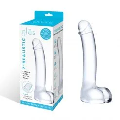 GLÄS Gode En Verre Realistic Curved 3 GLÄS Gode En Verre Realistic Curved -Sextoy Soldes gode en verre glas realistic 02