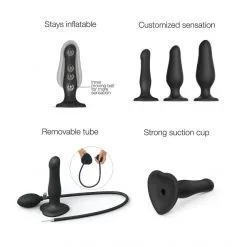 Strap-on-me Gode Anal Gonflable Inflatable Dildo Plug -Sextoy Soldes gode gonflable inflatable dildo plug strap on me noir 04