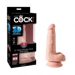 King Cock Gode Ventouse Triple Densité 13 Cm
