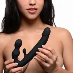 Strap U Gode Ceinture Multifonction Rechargeable Tri-Volver -Sextoy Soldes gode ceinture multifonction rechargeable tri volver 04