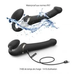 Strap-on-me Gode-Ceinture Strapless Multi Orgasm Bendable -Sextoy Soldes gode ceinture strapless multi orgasm noir 04