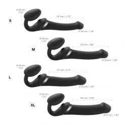 Strap-on-me Gode-Ceinture Strapless Multi Orgasm Bendable -Sextoy Soldes gode ceinture strapless multi orgasm noir 06