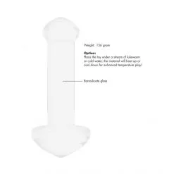 Chrystalino Plug Anal Massage En Verre -Sextoy Soldes gode double massage en verre blanc 5