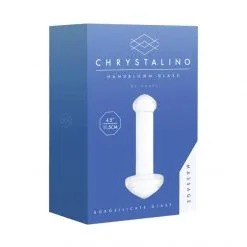Chrystalino Plug Anal Massage En Verre -Sextoy Soldes gode double massage en verre blanc 7