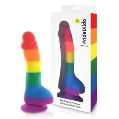 Pride Dildo Gode Ventouse Rainbow -Sextoy Soldes gode rainbow pride dildo 2