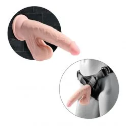 King Cock Gode Triple Densités 23 Cm Avec Testicules Mobiles -Sextoy Soldes gode triple densites 20 cm avec testicules mobiles 06