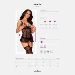 Obsessive Guêpière Heartia -Sextoy Soldes guepiere heartia 05