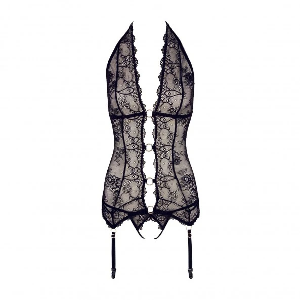 Abierta Fina Guêpière Ouverte + String 5 Abierta Fina Guêpière Ouverte + String – Image 5