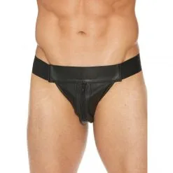 UOMO Jock En Cuir Zipper