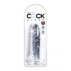 King Cock Dong Ventouse Clear 15 Cm -Sextoy Soldes king cock clear dong ventouse 15cm 05