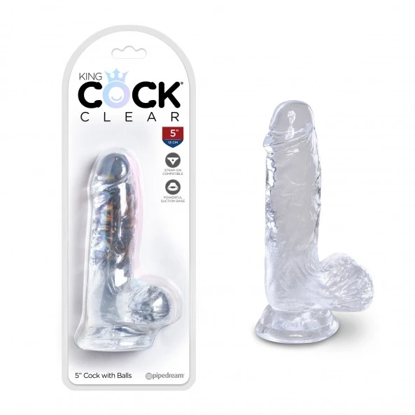 King Cock Gode Ventouse Clear 13 Cm 1 King Cock Gode Ventouse Clear 13 Cm