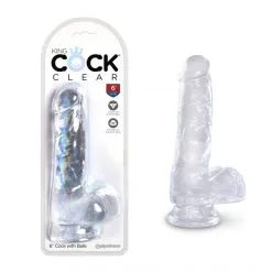 King Cock Gode Ventouse Clear 15 Cm