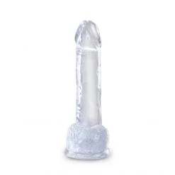 King Cock Gode Ventouse Clear 18 Cm -Sextoy Soldes king cock clear gode ventouse 18cm 03