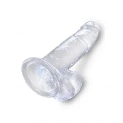 King Cock Gode Ventouse Clear 18 Cm -Sextoy Soldes king cock clear gode ventouse 18cm 05
