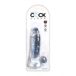King Cock Gode Ventouse Clear 18 Cm -Sextoy Soldes king cock clear gode ventouse 18cm 06
