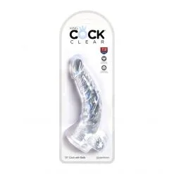 King Cock Gode Ventouse Clear 19 Cm -Sextoy Soldes king cock clear gode ventouse 19cm 05