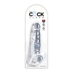 King Cock Gode Ventouse Clear 20 Cm -Sextoy Soldes king cock clear gode ventouse 20cm 06