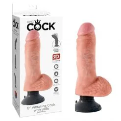 King Cock Gode Ventouse Vibrant Réaliste 20 Cm