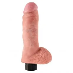 King Cock Gode Ventouse Vibrant Réaliste 20 Cm -Sextoy Soldes king cock gode ventouse vibrant 20cm 03