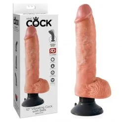 King Cock Gode Ventouse Vibrant Réaliste 25 Cm