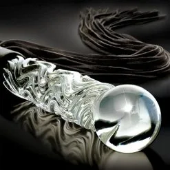 Icicles Martinet Et Gode En Verre N°38 -Sextoy Soldes martinet gode icicles no38 04