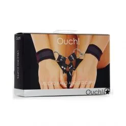 Ouch! Kit Bondage Velcro Poignets Et Chevilles -Sextoy Soldes menottes velcro bondage poignets chevilles velcro noires ouch 2
