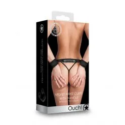 Ouch! Menottes Ajustable Avec Poignée Velvet -Sextoy Soldes menottes ajustable avec poignee vv 06