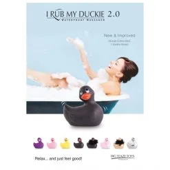 Big Teaze Toys Mini Canard Vibrant I Rub My Duckie 2.0 -Sextoy Soldes mini canard noir 2.0 6