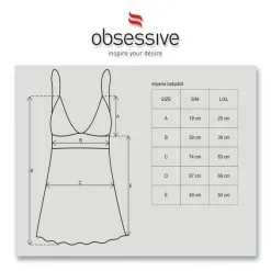 Obsessive Négligé Imperia Idillia -Sextoy Soldes neglige imperia noir obsessive taille