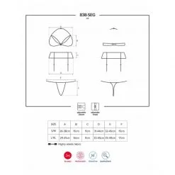 Obsessive Ensemble 3 Pièces 838-SEG 9 Obsessive Ensemble 3 Pièces 838-SEG -Sextoy Soldes nsemble 3 pieces 838 seg noir 5