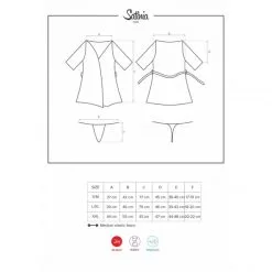 Obsessive Peignoir Déshabillé Satinia -Sextoy Soldes peignoir deshabille obsessive satinia robe noire grille des tailles