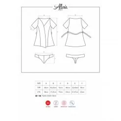 Obsessive Peignoir Déshabillé Alluria 7 Obsessive Peignoir Déshabillé Alluria -Sextoy Soldes peignoir obsessive alluria grille des tailles