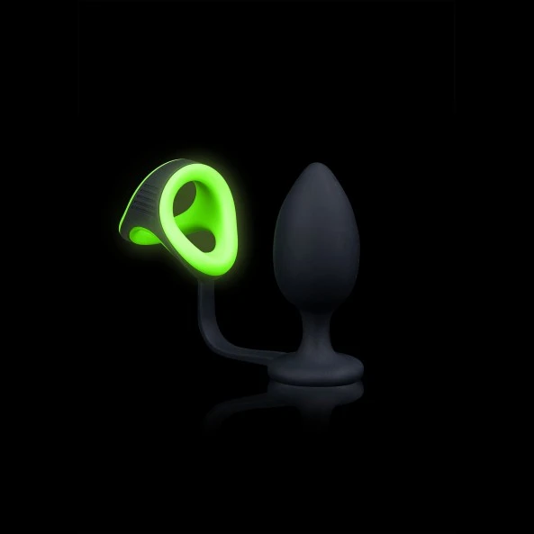Ouch! Plug Anal Cockring Ballstrap Glow In The Dark 2 Ouch! Plug Anal Cockring Ballstrap Glow In The Dark – Image 2
