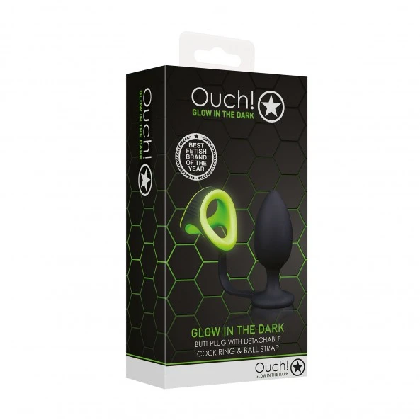 Ouch! Plug Anal Cockring Ballstrap Glow In The Dark 5 Ouch! Plug Anal Cockring Ballstrap Glow In The Dark – Image 5