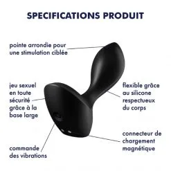 Satisfyer Plug Anal Vibrant Backdoor Lover -Sextoy Soldes plug anal satisfyer backdoor lover noir 06