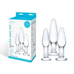 GLÄS Pack 3 Plug Anal En Verre Training Set -Sextoy Soldes plug anal verre glas training set 02