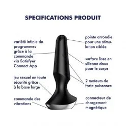 Satisfyer Plug Anal Connecté Plug-ilicious 2 10 Satisfyer Plug Anal Connecté Plug-ilicious 2 -Sextoy Soldes plug anal vibrant satisfyer plug ilicious 2 noir 05