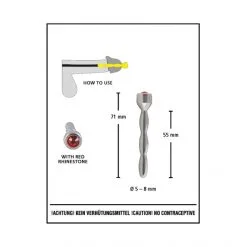 Penisplug Plug Urétral Avec Strass Rouge -Sextoy Soldes plug a penis avec strass decorative 06