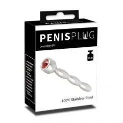 Penisplug Plug Urétral Avec Strass Rouge -Sextoy Soldes plug a penis avec strass decorative 07