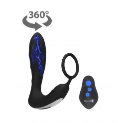 Ouch! Plug Anal Avec Anneau Vibrant Et E-Stim Télécommandé -Sextoy Soldes plug anal avec anneau vibrant et e stim telecommande 06