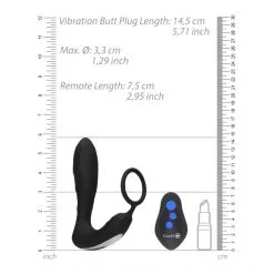 Ouch! Plug Anal Avec Anneau Vibrant Et E-Stim Télécommandé -Sextoy Soldes plug anal avec anneau vibrant et e stim telecommande 07