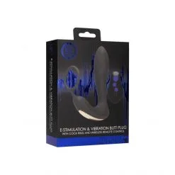 Ouch! Plug Anal Avec Anneau Vibrant Et E-Stim Télécommandé -Sextoy Soldes plug anal avec anneau vibrant et e stim telecommande 08